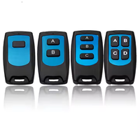 Télécommande universelle sans fil 4 boutons 433 MHz, émetteur RF, code d'apprentissage, puce 1527, fonctionne avec récepteur, portée 50-100m