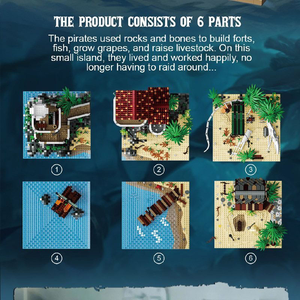 Baka 33923 8205pcs kiến trúc Serie <span class=keywords><strong>The</strong></span> Pirate harbor khối xây dựng mô hình kỹ thuật giáo dục đồ chơi lễ hội Quà Tặng - Product Image 4