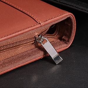 Carpeta de cuero pu para negocios, portafolio de negocios con cremallera, logotipo personalizado con mango, suministro de fábrica - Product Image 3