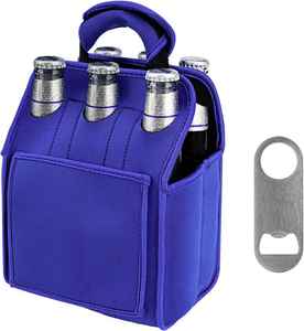 Wholesale 6 Pack Durable Neoprene Beer Bottler Holder Cooler Tote Bag for Carrying and Storing Beer Cans - Product Image 1
