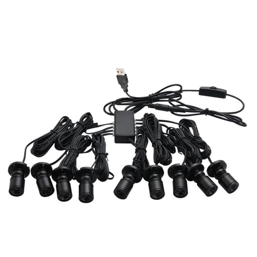 Приглушаемые светодиодные светильники для шкафа, потолочный светильник с USB, 5 В, для демонстрации моделей, столешницы, комплект для винного гаража, полка для выставочного чехла, миниатюрный прожектор