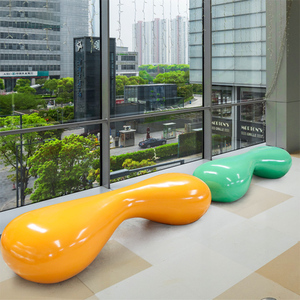 Banc moderne en fibre de verre en forme de note de musique Y1004, siège artistique personnalisé pour hall, centre commercial, parc et entrée, décoration publique extérieure/intérieure - Product Image 6