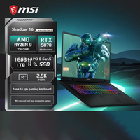 2025 NEW MSI Crosshair A16 HX Ryzen Edition R9-7945HX 16-inch 2.5K 240Hz Gaming Laptop Full Power RTX5070 Graphics Card