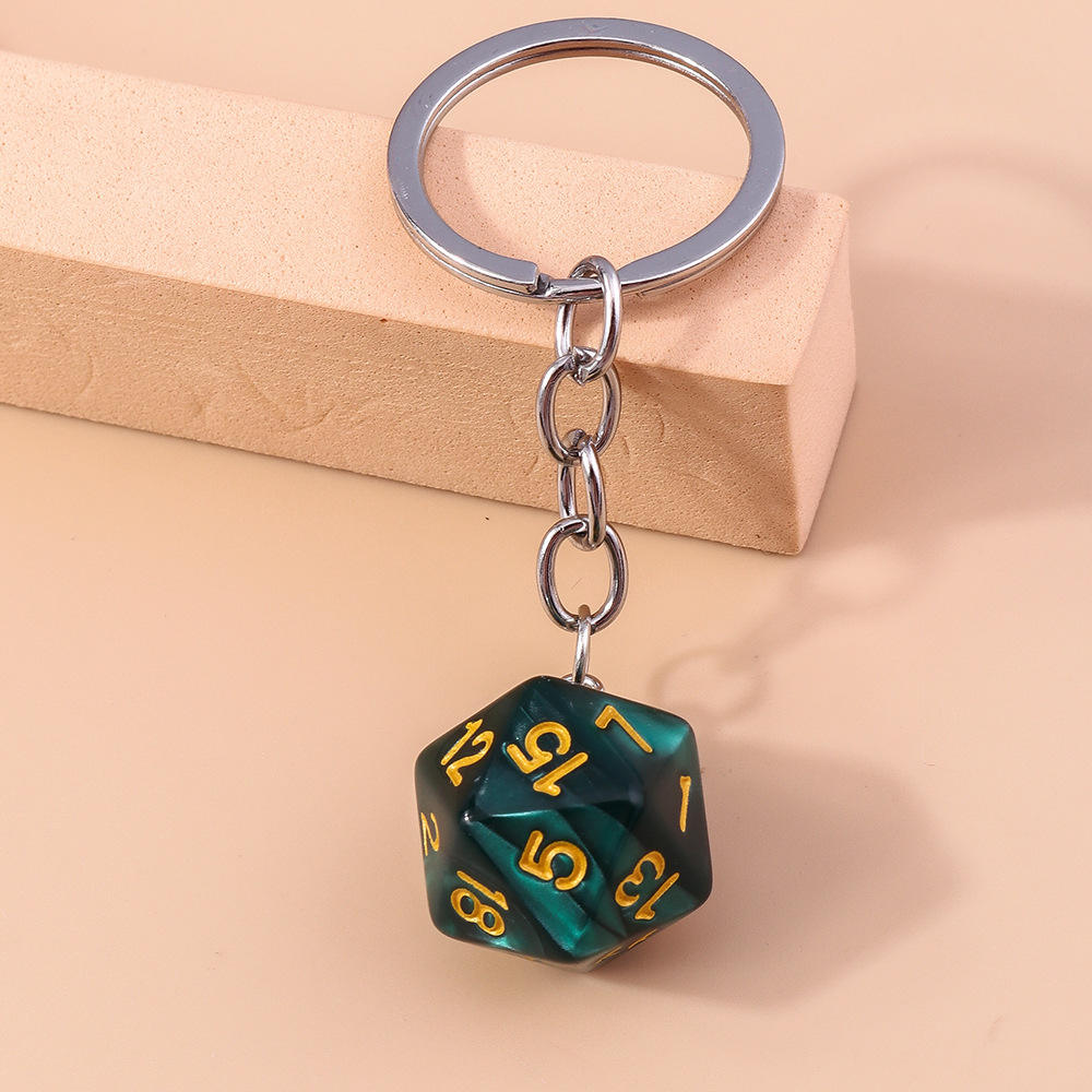 Polyhedral D20 Keychain Game Dice For Dnd Rpg Customizable Odm