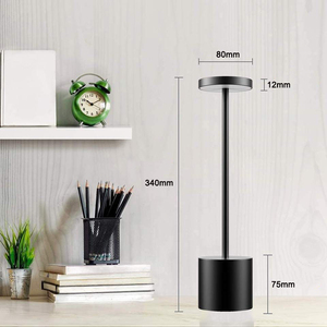 Lampada da Tavolo LED Senza Fili, Moderna, Ricaricabile, Dimmerabile al Tocco, <span class=keywords><strong>Luce</strong></span> da Scrivania Portatile, Decorazione <span class=keywords><strong>di</strong></span> Lusso in Metallo per Camera da Letto, a Batteria - Product Image 6