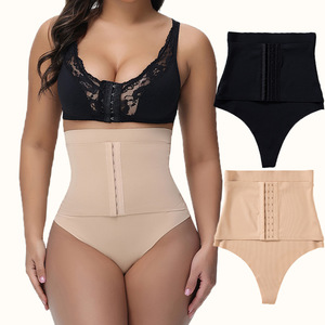 <span class=keywords><strong>Faja</strong></span> <span class=keywords><strong>Moldeadora</strong></span> Postparto de Cintura Alta Sin Costuras para Mujer, Tanga 2 en 1 con Cierre de Gancho, Control de Abdomen y Efecto Reductor - Product Image 1