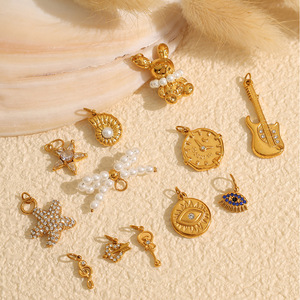 Accesorios de Joyería DIY, Formas Variadas, Acero Inoxidable, Chapado en Oro de 18K, Colección de Colgantes con Patrón de Totem para Hacer Collares - Product Image 2
