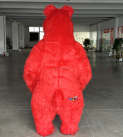Costume de mascotte gonflable coloré en fourrure pour adulte, cosplay, mascotte de carnaval pour adulte