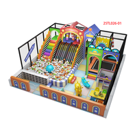 Vabibo TL026-01 Équipement de terrain de jeu intérieur, design compact, piscine à balles, triple toboggan, trampoline, espace de jeu sur le thème des personnages, personnalisé pour enfants