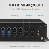 Mini PC Intel 13e/14e génération HX Core I7-13650HX/12650HX 4*LAN 6*DB9 COM 4*HD Affichage Alimentation DC 9-36V Ordinateur industriel