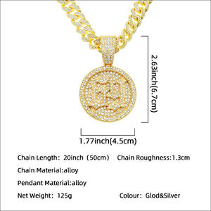 Vente chaude Personnalité <span class=keywords><strong>Rue</strong></span> Hip Hop Style Pendentif <span class=keywords><strong>Platine</strong></span> Numéro 69 Collier Chaîne Cubaine Bijoux Punk Hommes Et Femmes Cadeau - Product Image 6