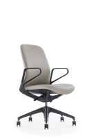 Chaise de bureau de direction moderne de luxe en cuir véritable marron ergonomique et réglable avec cadre en aluminium et garantie de 5 ans pour le bureau