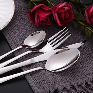 304 Stainless Steel Cutlery <b>Set</b> <b>Knife</b> Fork Spoon Western Style Steak <b>Knife</b> Flatware For Catering Adults Solid Color 1010B Series - Product Image 1