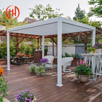 Pergola moderne motorisée en aluminium à lames orientables, toit bioclimatique rétractable, protection de la vie privée, couleur personnalisée, service de modélisation 3D