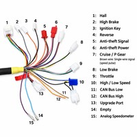 Kit de conversion de moto électrique 72V 3000W à moteur central avec contrôleur, écran couleur, système de freinage hydraulique et accélérateur