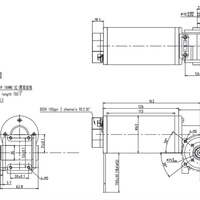 Moteur à vis sans fin DC multi-scénarios 63mm 120W 240W pour porte automatique et utilisation en réadaptation médicale