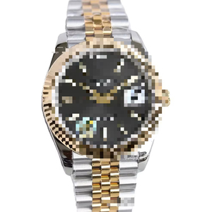 <span class=keywords><strong>Montre</strong></span> pour homme RObax Perpetual 41 mm, bracelet en acier inoxydable bicolore à cinq maillons, lunette cannelée, étanche, <span class=keywords><strong>montre</strong></span> à aiguilles - Product Image 5