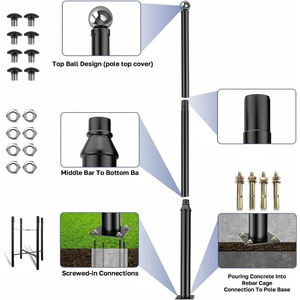 3m 4m 5m 6m <span class=keywords><strong>Poteau</strong></span> d'éclairage Lampadaire de jardin <span class=keywords><strong>Poteau</strong></span> d'éclairage électrique <span class=keywords><strong>Poteau</strong></span> de lampadaire <span class=keywords><strong>solaire</strong></span> en acier galvanisé - Product Image 3
