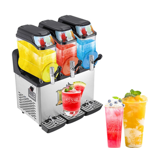 Machine à glace pilée commerciale en acier inoxydable, machine à smoothies, distributeur de boissons à trois réservoirs - Product Image 5