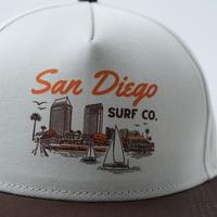 Casquette de sport unisexe 5 panneaux en tissu Oxford Dobby, logo imprimé personnalisé, boucle en plastique, utilisation en extérieur, toutes saisons
