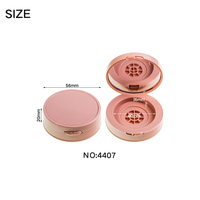 Vide rond Mini 1 couleur personnalisé fard à paupières Palette étui emballage Blush surligneur Compact poudre étui