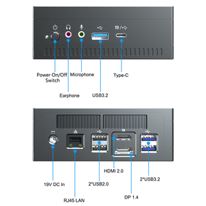 Mini PC R7 3750H <span class=keywords><strong>AMD</strong></span> (2,<span class=keywords><strong>3</strong></span> Ghz a 4,0 GHz) ganar 11 Pro Mini computadora M.2 Nvme SSD Triple 4K @ 60Hz pantalla pequeña PC - Product Image 5