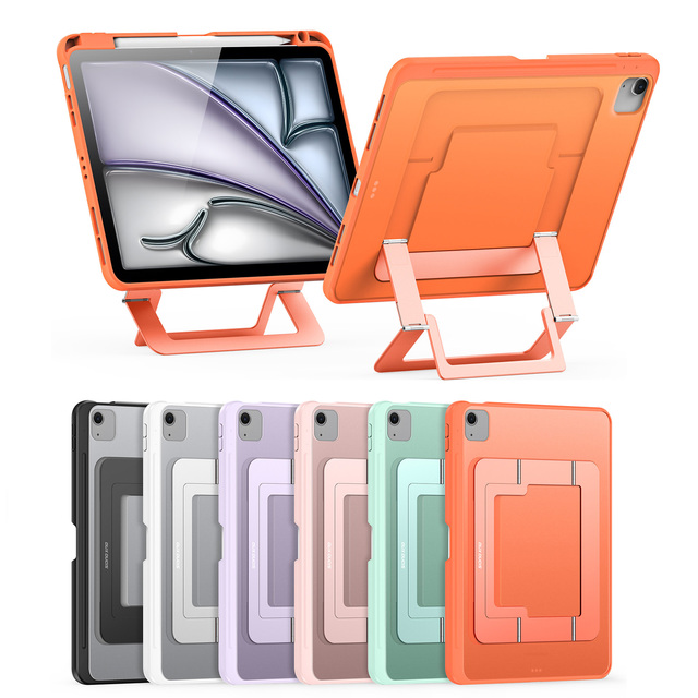 Portable Rugged Protective Tablet Case for iPad Air 11-Inch M4/M3/M2 (2026/2025/2024) with Pencil Slot and Adjustable Stand