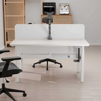 Bureau assis-debout électrique à double moteur, ergonomique et réglable, avec cadre en acier durable, design moderne, pour la maison, le bureau et la chambre