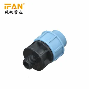 China Großhandel PN16 PP Kompression Armaturen Männlichen Adapter 20mm preis hdpe rohr fitting kupplung wasser rohr bewässerung PP Adapter