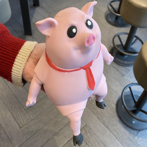 Wholesale Factory Simulation Cartoon Animal Shape Soft TPR Pig <b>Squeeze</b> Stretch Sand Decompression Toys for Kids Boys and Girls - Product Image 4