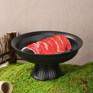 Olla caliente estilo montañés con carne de res tipo copo de nieve, plato de hielo seco de patas altas, riñón de cerdo en rodajas, tripas de ganso sobre hielo - Product Image 2