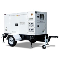Générateur diesel mobile silencieux triphasé 4 fils 400 kW/440 kW 500 kVA sur remorque, marque locale SDEC, moteur SC25G690D2, démarrage automatique