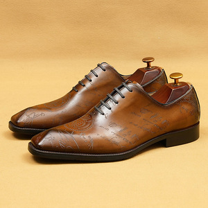Zapatos Oxford de Cuero de Grano Completo para Hombre, Zapatos Formales Clásicos de Negocios, Calzado de Cuero Genuino de Primera Calidad - Product Image 4