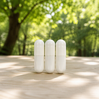 Capsules de pullulan végétaliennes végétariennes de couleur blanche, tailles 000, 00, 0, 1, 2, 3, 4, fabriquées sur mesure par un fabricant de capsules vides en pullulan.