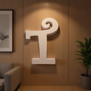 Lettera Decorativa T di Ilan 14,5 Cm Bianca per Decorazione Murale - Product Image 3