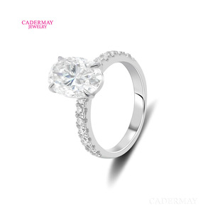 Cadarmay Moissanite Ring 1ct 2ct 3ct 4ct 5ct Women Engagement Jewelry Silver Tone Diamond Style Ring - Product Image 4