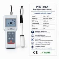PHB-215X Analyseur portable de pH/ORP, étanche IP67 avec compensation de température pour la surveillance environnementale de l'eau