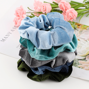 Groothandel Premium Fluweel Scrunchies Sets Elastische Haarbanden Fluwelen Haar Scrunchies Voor Vrouwen Haaraccessoires Haarband Stropdassen - Product Image 5