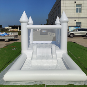 Trẻ Em Chơi <span class=keywords><strong>Inflatable</strong></span> Trắng Bouncer Với Bóng Pit Hồ Bơi <span class=keywords><strong>Inflatable</strong></span> Nhà Bouncy - Product Image 1