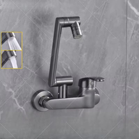 Robinet d'évier de cuisine mural pliable télescopique rotatif à main au design moderne chaud et froid vente en gros personnalisé