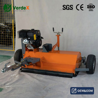 Débroussailleuse professionnelle à fléaux de 1450 mm, moteur essence 15 CV 4 temps, broyeur pour véhicule utilitaire tout-terrain, coupe-herbe pour pâturages