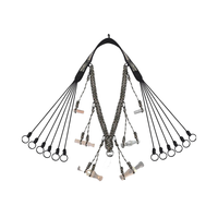 Sangle de transport 2-en-1 amovible en nylon imperméable pour appels de canards et sifflets d'oies, avec 10 boucles et 12 points de fixation, pour la chasse confortable et la sécurité des animaux