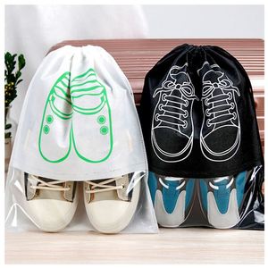 Sac de rangement pour chaussures de voyage personnalisé en non-tissé avec cordon de serrage, haute qualité, vente en gros - Product Image 1
