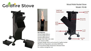 Poêle à granulés de <span class=keywords><strong>bois</strong></span> moderne, mobile, autoportant, pour cuisine extérieure, en acier noir mat, 80 % d'efficacité - Product Image 4