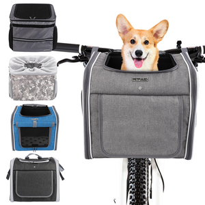 PETFULED köpek bisiklet sepeti su geçirmez high-end köpek bisiklet taşıyıcı örgü Windows ile katlanabilir köpek bisiklet taşıyıcı 12lbs SoftSided sepet - Product Image 2