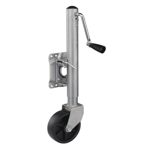Crics de <span class=keywords><strong>remorque</strong></span>, cric de <span class=keywords><strong>remorque</strong></span> pivotant à <span class=keywords><strong>anneau</strong></span> élastique 1000LBS 10 "ascenseur Zinc Tube intérieur et extérieur côté vent rond Jack résistant à la Corrosion - Product Image 2