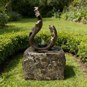 <span class=keywords><strong>Fontaine</strong></span> d'eau de table autoportante en résine style roche, sans éclaboussures, pour décoration intérieure/extérieure de jardin et maison – Vente directe usine - Product Image 3