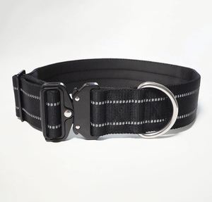 Collar de Adiestramiento Táctico para Perros de Nailon de Grado de Exportación, con Cinta Reflectante Decorativa, Hebilla de Liberación Rápida, Acolchado Suave y Resistente - Product Image 1