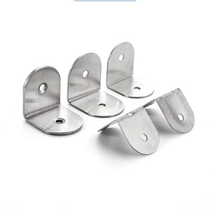 Support d'angle en acier inoxydable, épaisseur 2 mm, forme en L à 90 degrés, support de fixation à angle droit pour quincaillerie de cloison de toilettes - Product Image 3