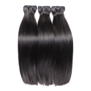 Extensions de cheveux humains blonds blanchis en vrac, ondulés, à pointes pleines, avec enveloppe blanche pour tissage et fabrication de perruques - Product Image 3